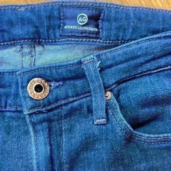 AG Prima Dark Blue Mid Rise Cigarette Women's Jeans Size 26R 29" inseam 8" rise - Picture 5 of 8
